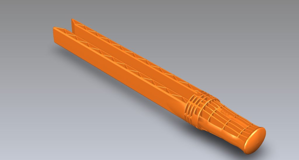 Orange Tongue & Groove Easy Hanger tool.